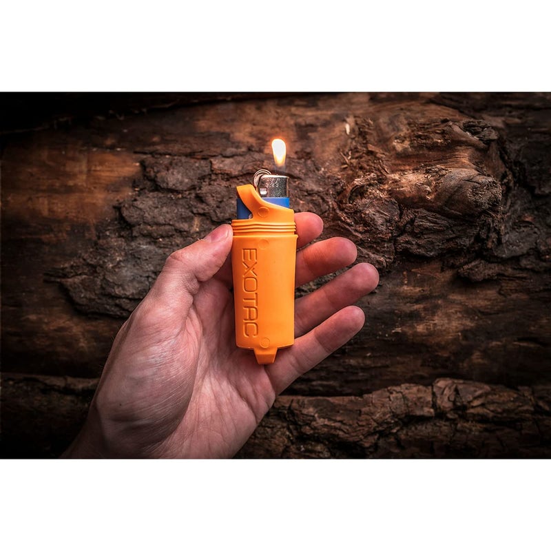 Exotac fireSLEEVE Waterproof Floating Lighter Case (Lighter Not Included) with Gas-Lock Strap for Thumb-Free Operation, Molded TPE Body for Flexibility, and Super-Tough Nylon Cap, Made in The USA - Image 4